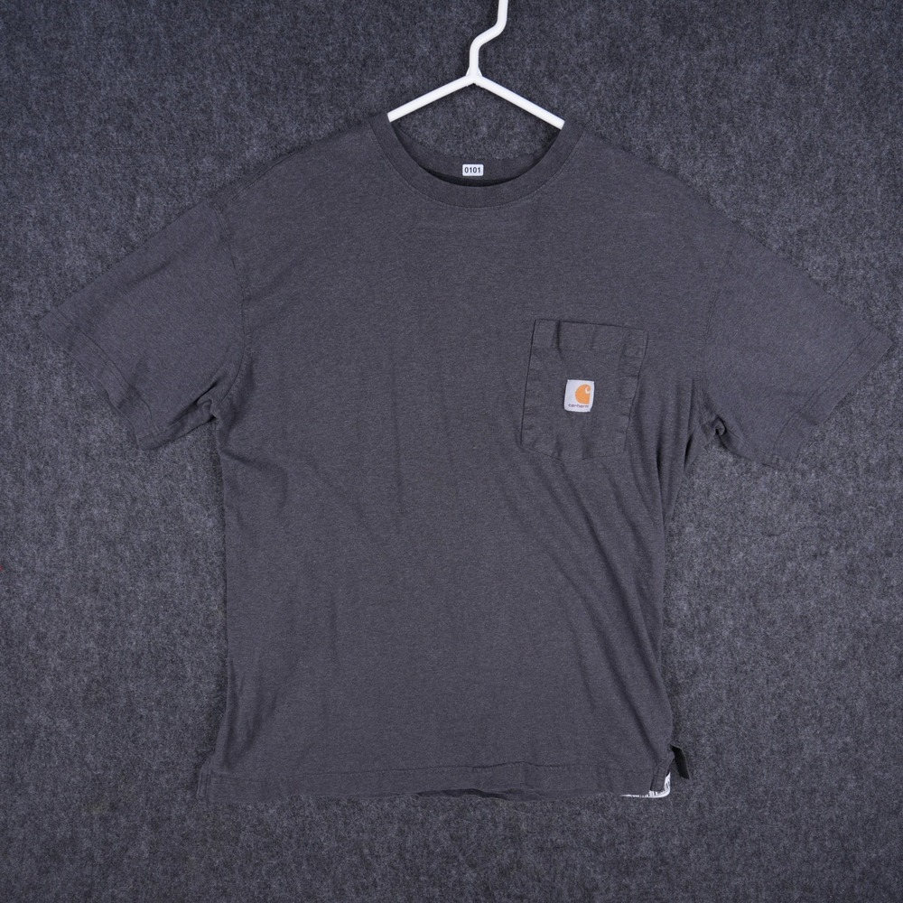 Carhartt Pocket T-Shirt Mens Large Charcoal Gray Excellent Cotton Short Sleeve